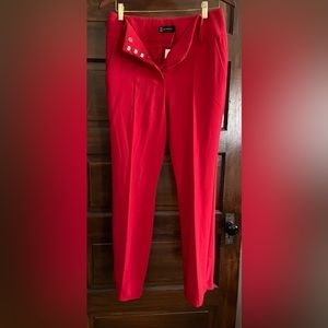 NWT NY & Co Red Pants straight business style size 6